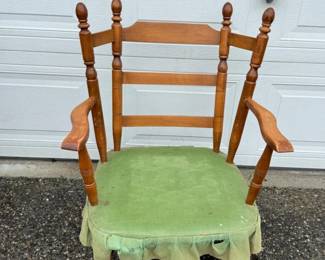 60 VintageGlideWoodenLadderBackDesignChair