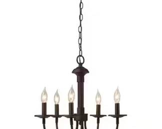 147 HomeDepot5LightChandelierBlack