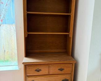 56 WoodenDresserBookcase