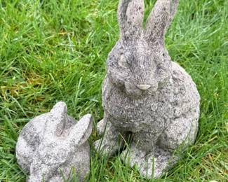 86 OutdoorGardenRabbitStatues