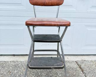125 VintageCoscoKitchenStepStoolChair