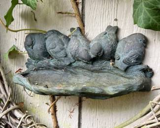 19 CastStoneHangingBirdStatue