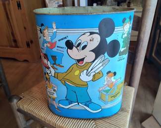 Mickey mouse clubhouse metal waste basket