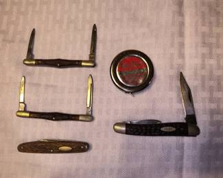 Case pocket knife and early two blade knives