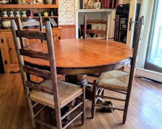 Oak clawfoot kitchen table