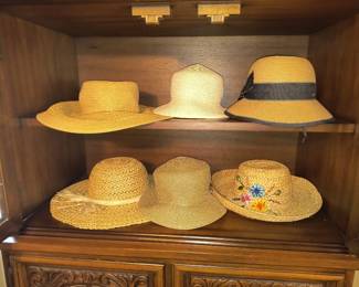 Ladies straw hat collection