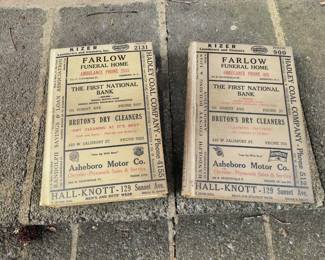 Early Asheboro phone books