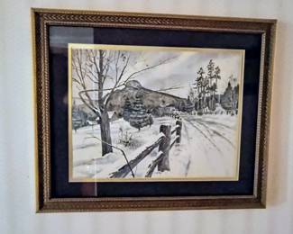 Pilot mountain print