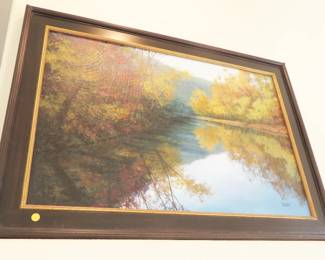 Original acrylic painting - Christopher Westfall - "Autumn Reflections"