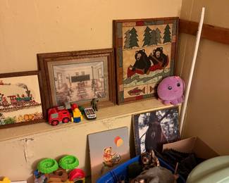 Bear photographs and fisher price toys