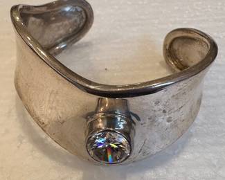 Taxco Mexico Silver Cuff By Alicia De La Paz