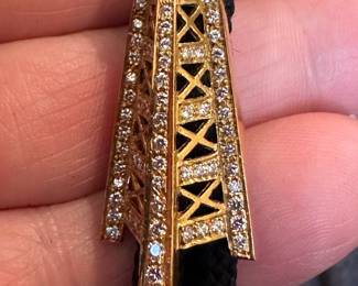 18K Gold and Dimond Bolo 