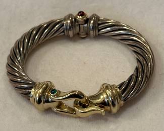 David Yurman Sterling & 14k Gold