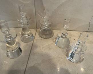 Steuben Glass Set of Candle Stick Holders 