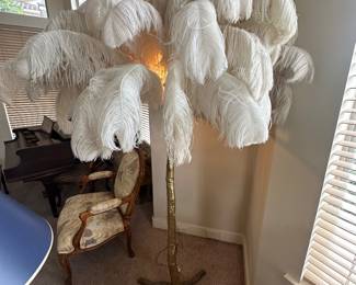 Ostrich Feather Lamp 