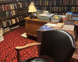 One of two libraries in the house