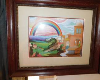 FRAMED BRACHA LAVEE “THE PEACE RAINBOW”