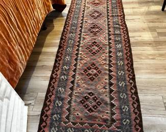 Handwoven Kaleem Hall runner is 31 inches wide and 131 inches long