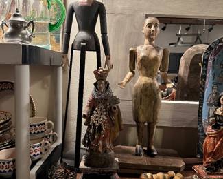 Carved wood ladies for you to adorn at will