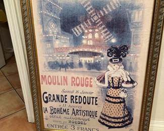 Large lithograph of Moulin Rouge