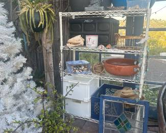 Hanging plants in many places , body balls, buddha decor,  