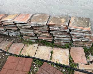 Approx 100 tiles would make great walkway stepping stones