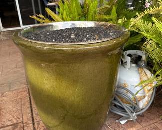 Three feet tall fire pit includes propane tank