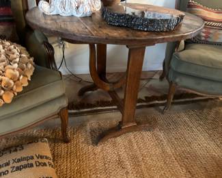 Trestle table with U shape in base, rustic