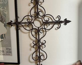 Large wrought iron cross 