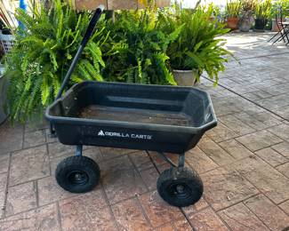 Gorilla car rolling cart. This is a gem for the yard