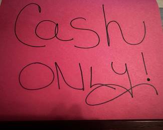 Sorry, no Venmo no PayPal just the green stuff. It makes the line move so much faster and we don’t have worries if the reception is there please come prepared. Thank you so much.