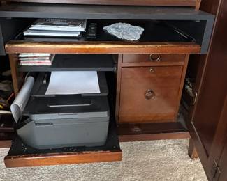 printer, file cabinets