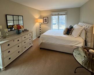 Pottery Barn Queen headboard & matress