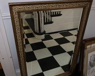 LARGE ORANTE ANTIQUE WALL MIRROR
