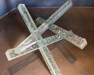 Base to the Roche Bobois coffee table $400. We also have the square glass beveled top that goes with it.