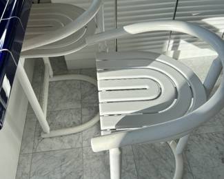 Four Italian modernist stools 150 each, we cannot release until the house sells their wood and will not work outside