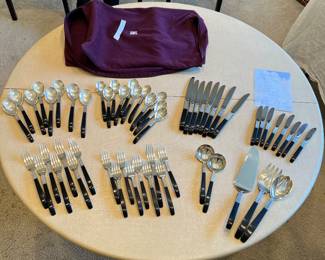 Lunt Sterling Contrast 8 place settings $3000