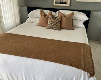 Roche Bobois navy striped bed $400 - the house needs to sell before we can release this piece