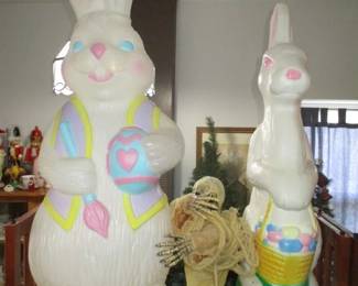 Blow Mold Easter Rabits