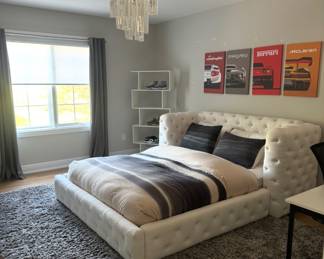 Restoration Hardware white Tufted Queen Size bed. $1,500