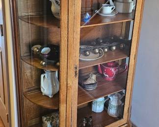 Curved Glass Curio Cabinet