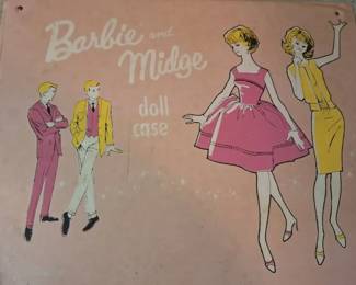  06 Vintage Barbie  Midge Doll Case with Dolls  Mattel 1960s 