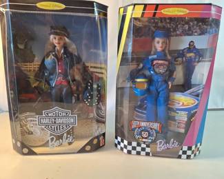  05 Harley and Nascar 50th Anniversary Barbies
