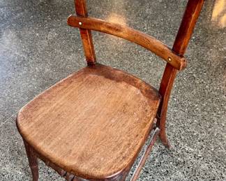 ($100- Antique Bentwood Chair, 17x15x32)