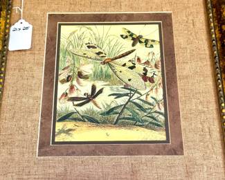 ($160- Dragonfly Gathering framed print, 21x25)