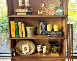 Antiques you will not find anywhere else! ($400- Vintage Barrister bookcase, as is, 34x10x53)