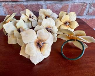 These will make a statement on your table! ($28- set of 8 vintage magnolia napkin rings)