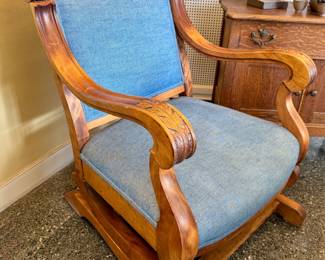 ($400- Oversized, Antique rocking chair, 28x30x40)