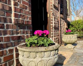 SOLD each, ex condition. Large concrete planters. 
