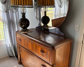 Art Deco dresser with mirror